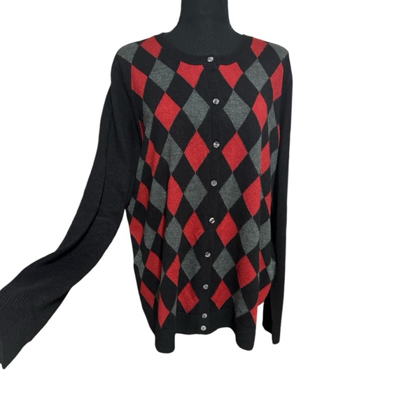 Mall goth argyle cardigan - Picture 3 of 5